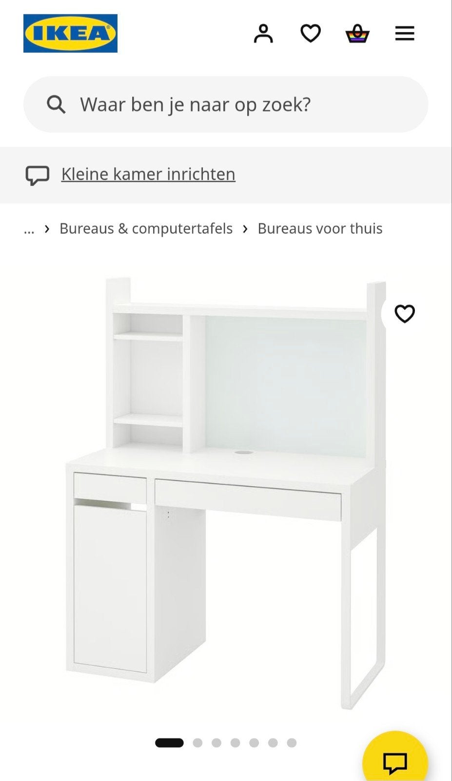 IKEA Bureau met gebruikerssporen, Ophalen