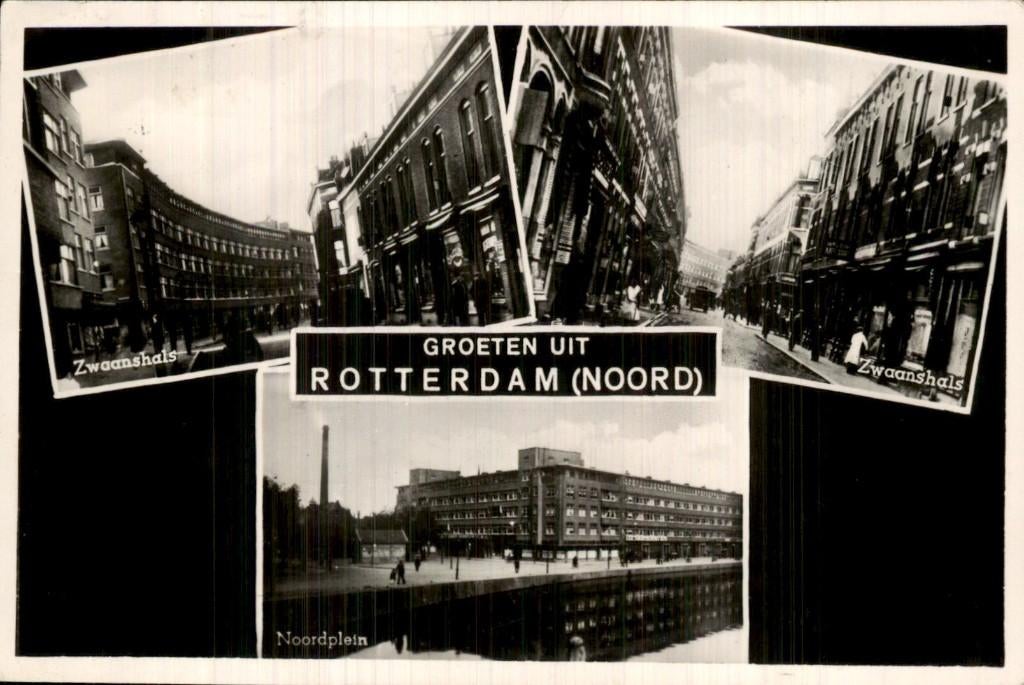 Rotterdam - Noordplein - Zwaanshals, Ophalen of Verzenden, 1940 tot 1960, Gelopen, Zuid-Holland