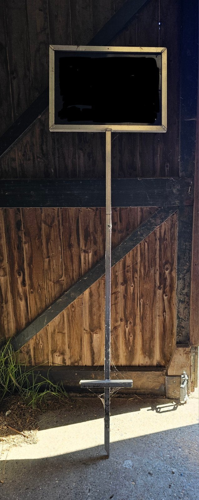 Aluminium makelaarsbord of reclamebord, Ophalen