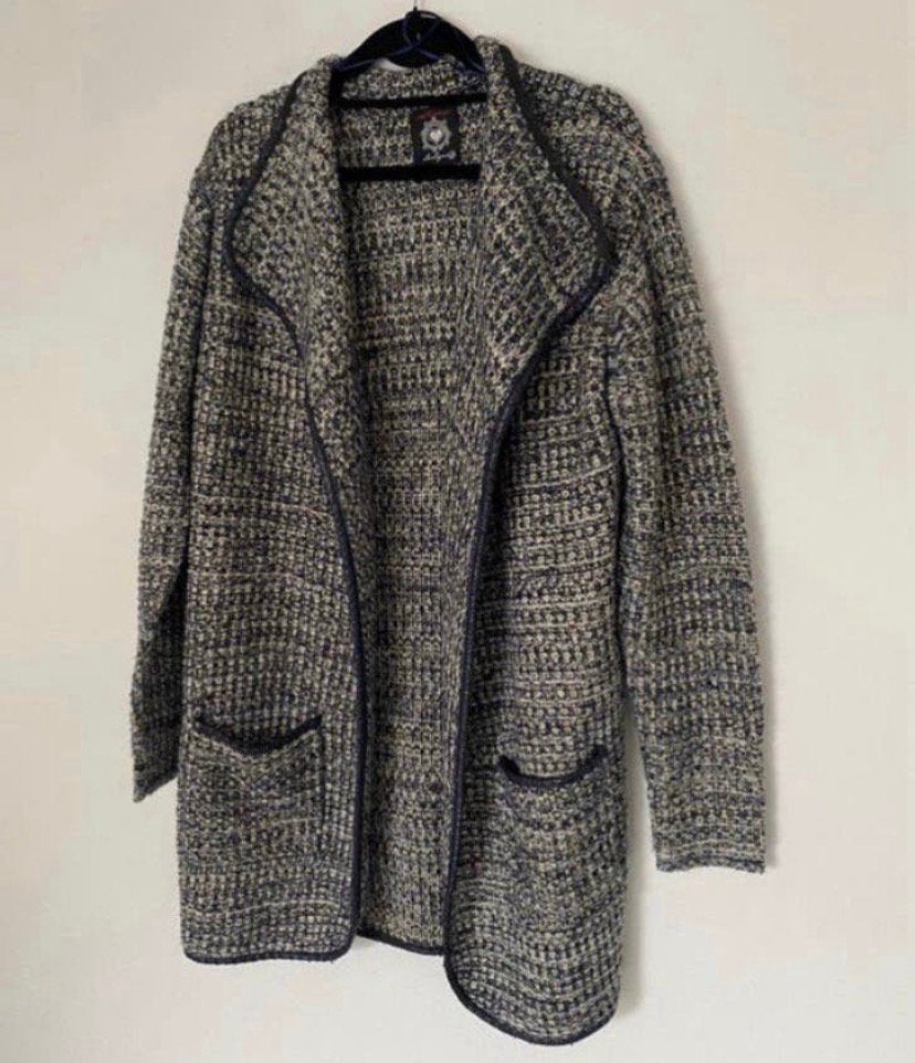 Lange dames vest gilet / jas. Maat L, Verzenden, Zo goed als nieuw, Maat 42/44 (L), Grijs