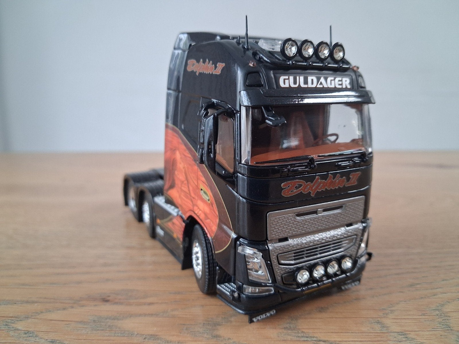 Tekno Volvo FH4 trekker 6x2 Guldager, Hobby en Vrije tijd, Ophalen of Verzenden, Zo goed als nieuw, Bus of Vrachtwagen, Tekno