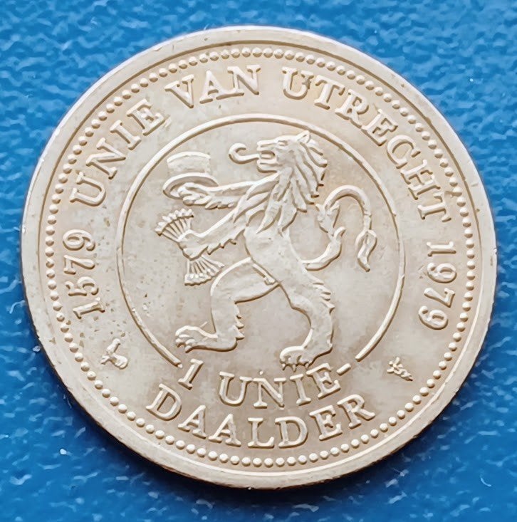 Unie van Utrecht - 1 Unie Daalder 1979, Postzegels en Munten, Penningen en Medailles, Verzenden, Overige materialen, Nederland