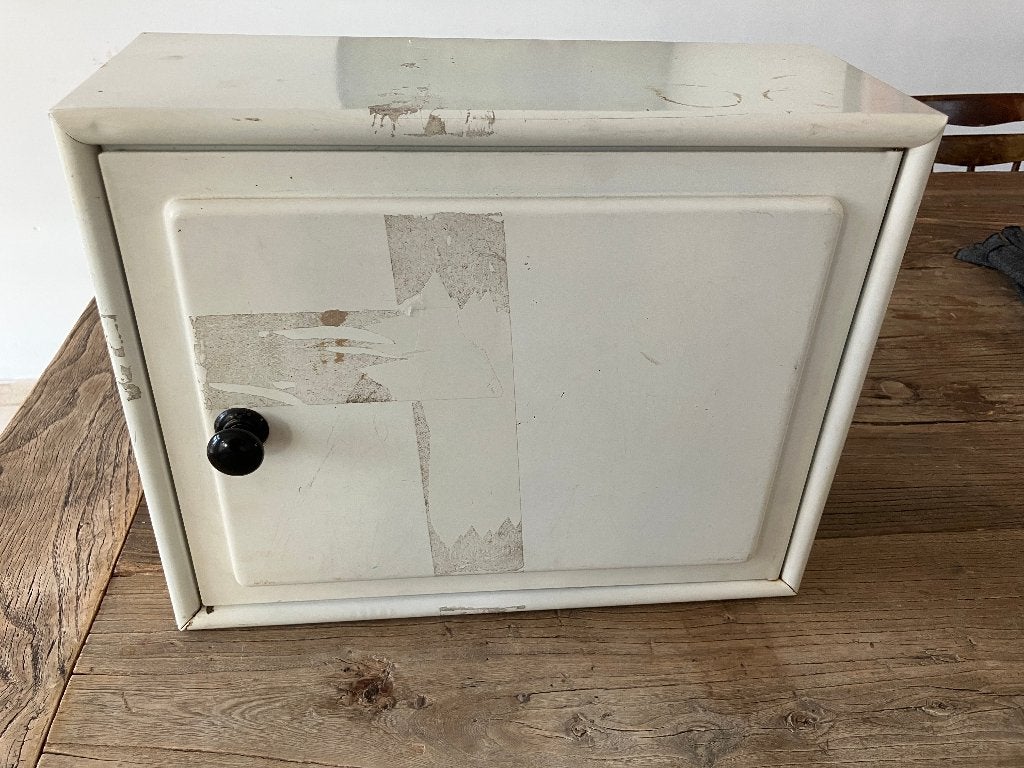 Medicijnkastje retro - gebroken wit, Ophalen of Verzenden, Huis en Inrichting