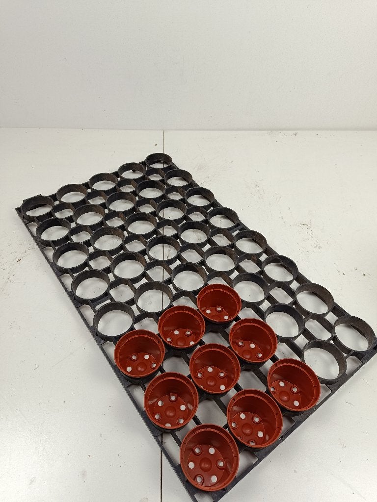 Plantentray voor 6cm potjes (8x5) recht., Ophalen, Kunststof, Gebruikt, Binnen