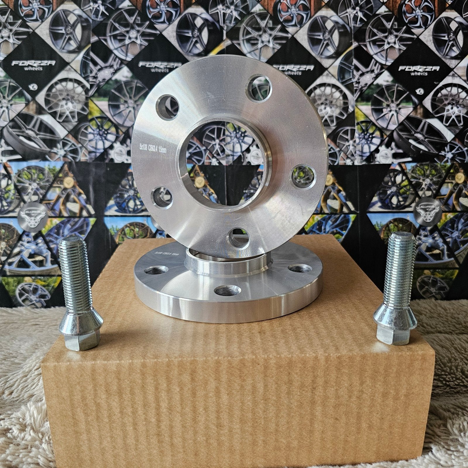 Spoorverbreders spacers Volvo xc60 5x108 63,4 15mm, Auto diversen, Tuning en Styling, Ophalen of Verzenden