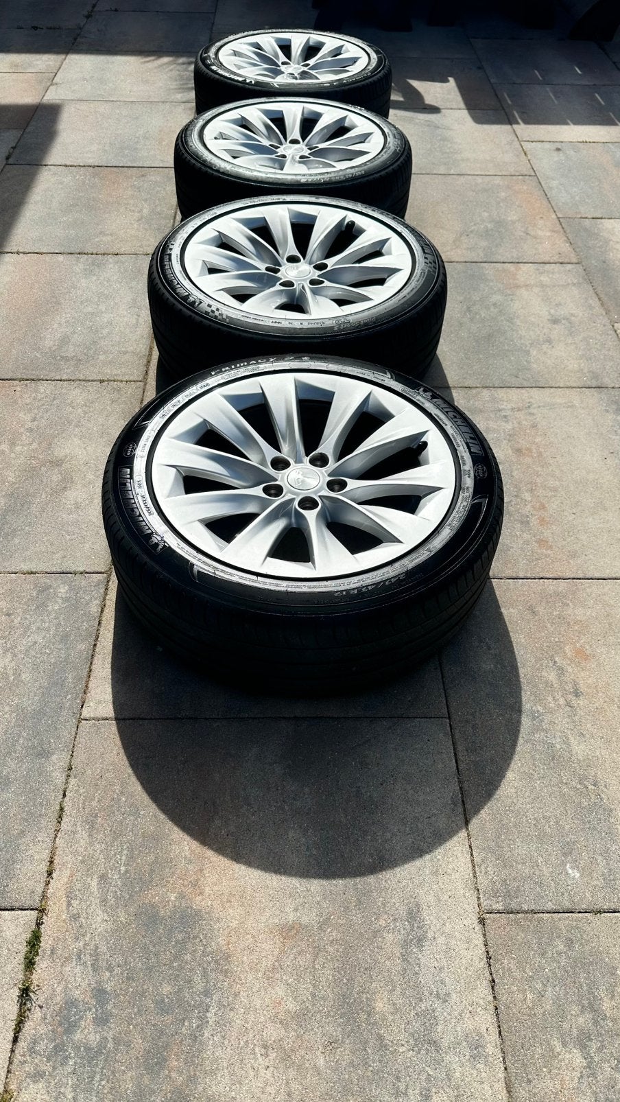Tesla 19 inch Slipstream Model S Michelin OEM 5x120, Auto-onderdelen, 245 mm, Banden en Velgen, Zomerbanden, Ophalen