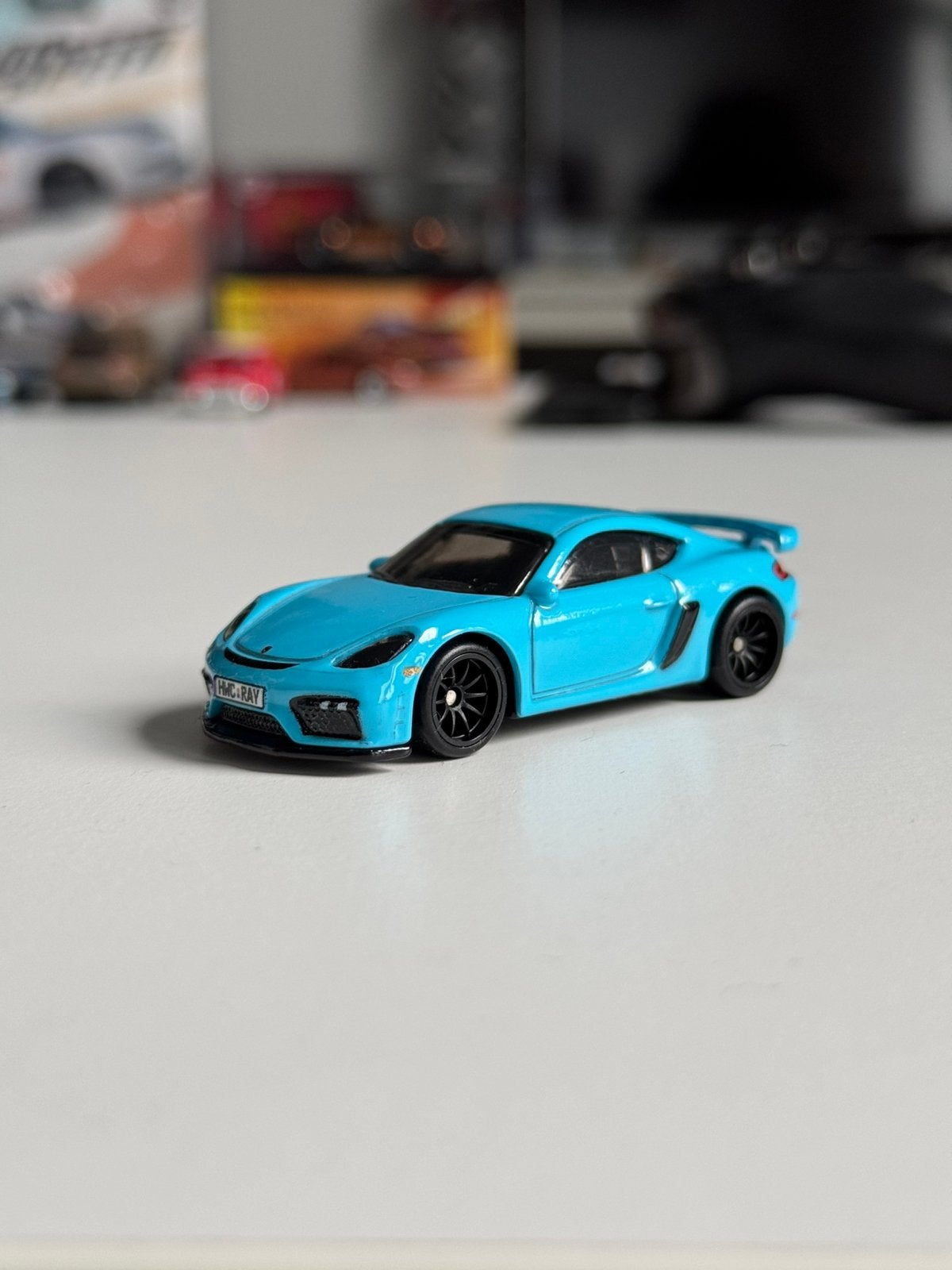 Hot Wheels Premium Porsche Cayman GT4, Ophalen of Verzenden, Zo goed als nieuw, Auto