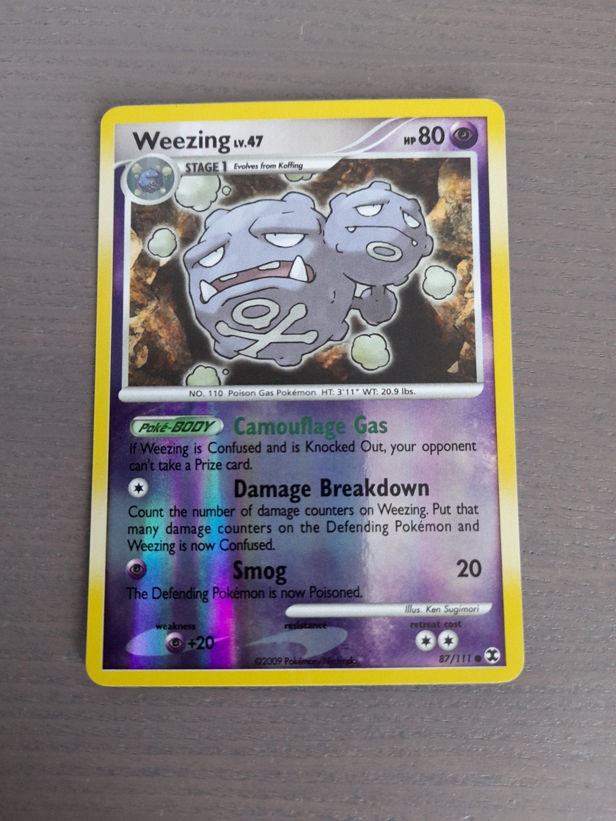 rising rivals 87/111 weezing reverse, Ophalen of Verzenden, Gebruikt, Losse kaart, Foil