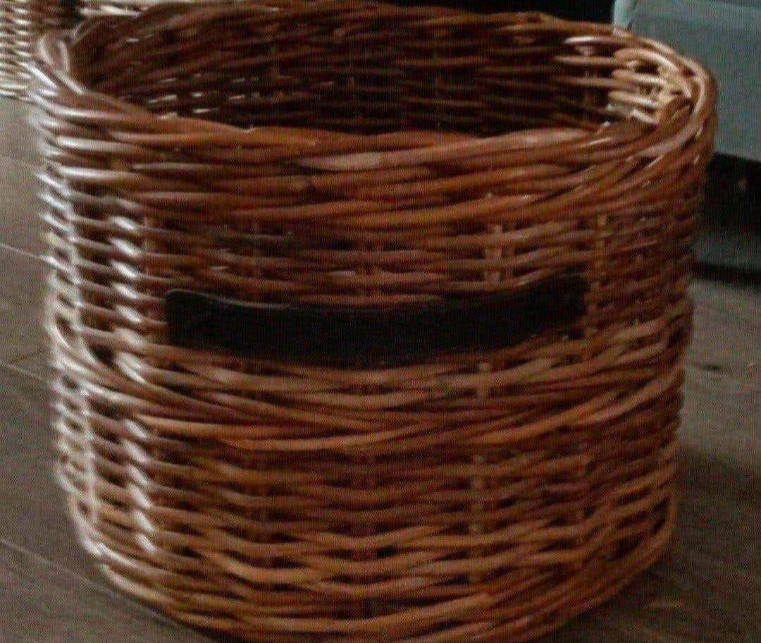 rotan mand, Ophalen, Zo goed als nieuw, Rond, Riet