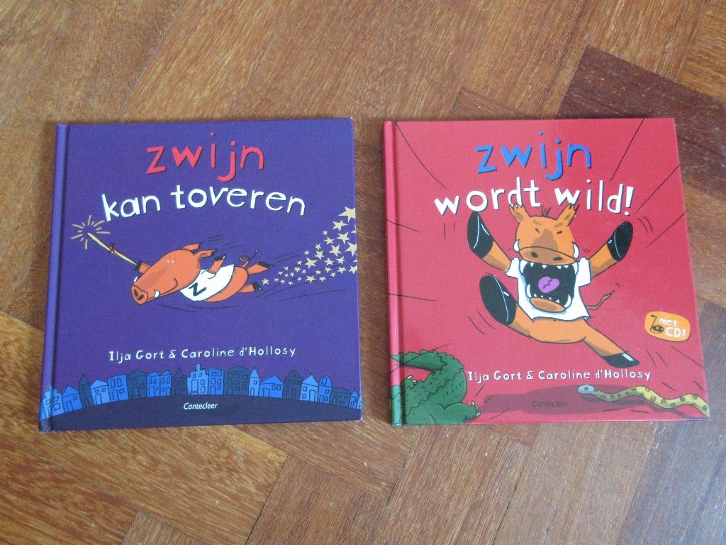 2 x boeken : Zwijn wordt wild + Zwijn kan toveren, Ophalen of Verzenden, Gelezen, Fictie algemeen, Voorleesboek