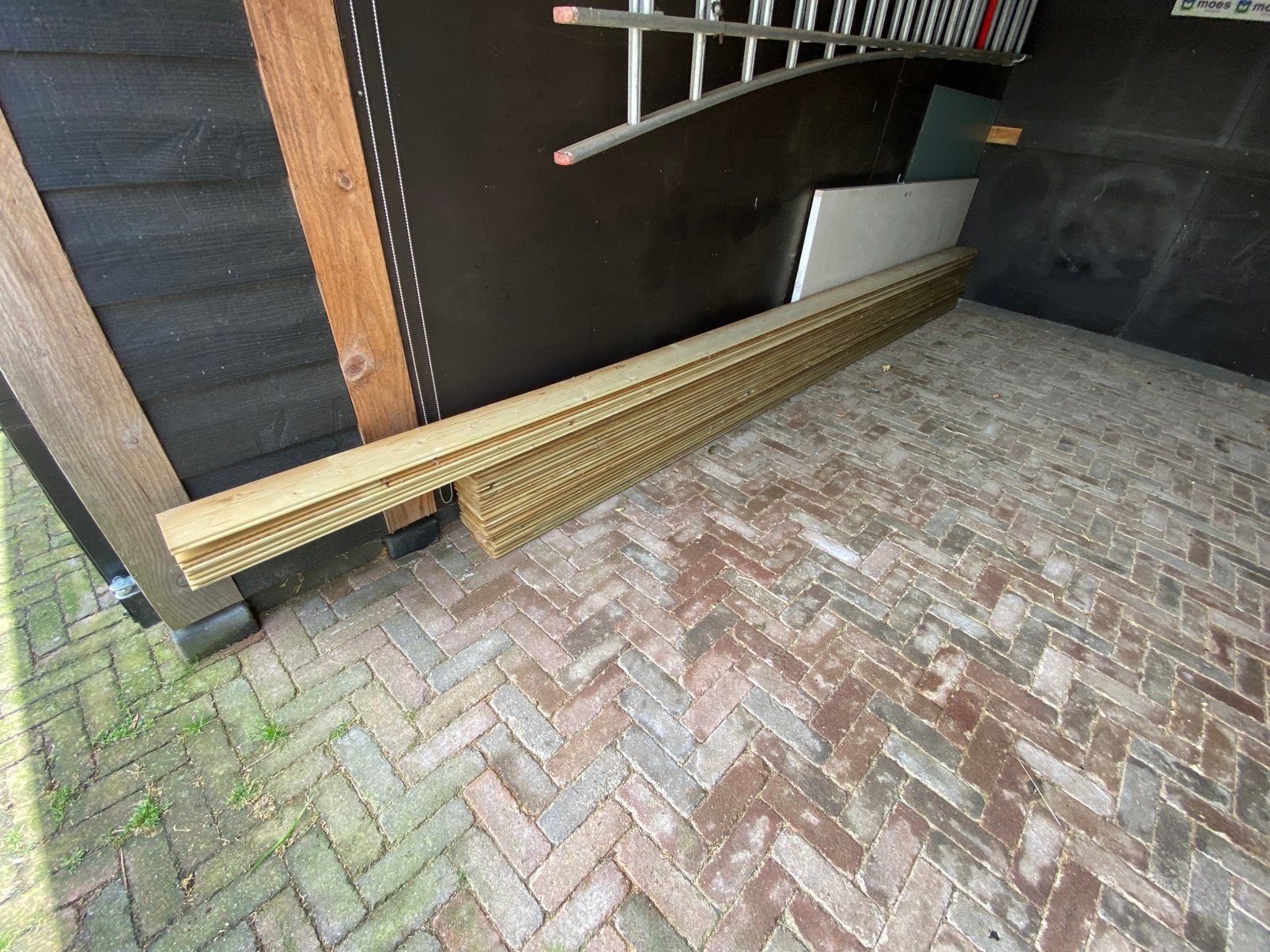 Geïmpregneerd rabat planken te koop nieuw, Minder dan 25 mm, Nieuw, Plank, 300 cm of meer