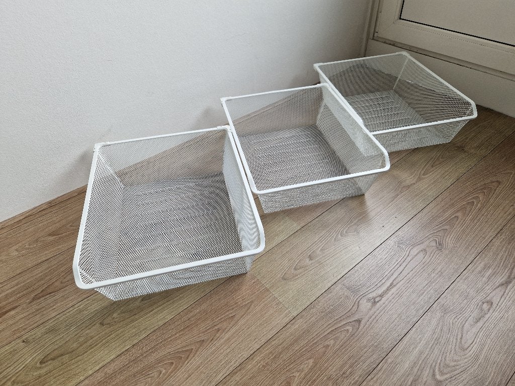 Ikea KOMPLEMENT Fijndraadmand met uittrekrail, wit, 50x58 cm, Huis en Inrichting, Ophalen, Zo goed als nieuw