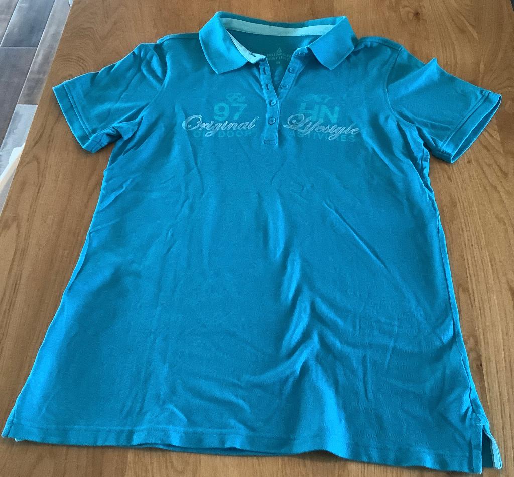 Poloshirt human nature anwb maat L mooi blauw, Blauw, Maat 42/44 (L), Ophalen of Verzenden, Zo goed als nieuw