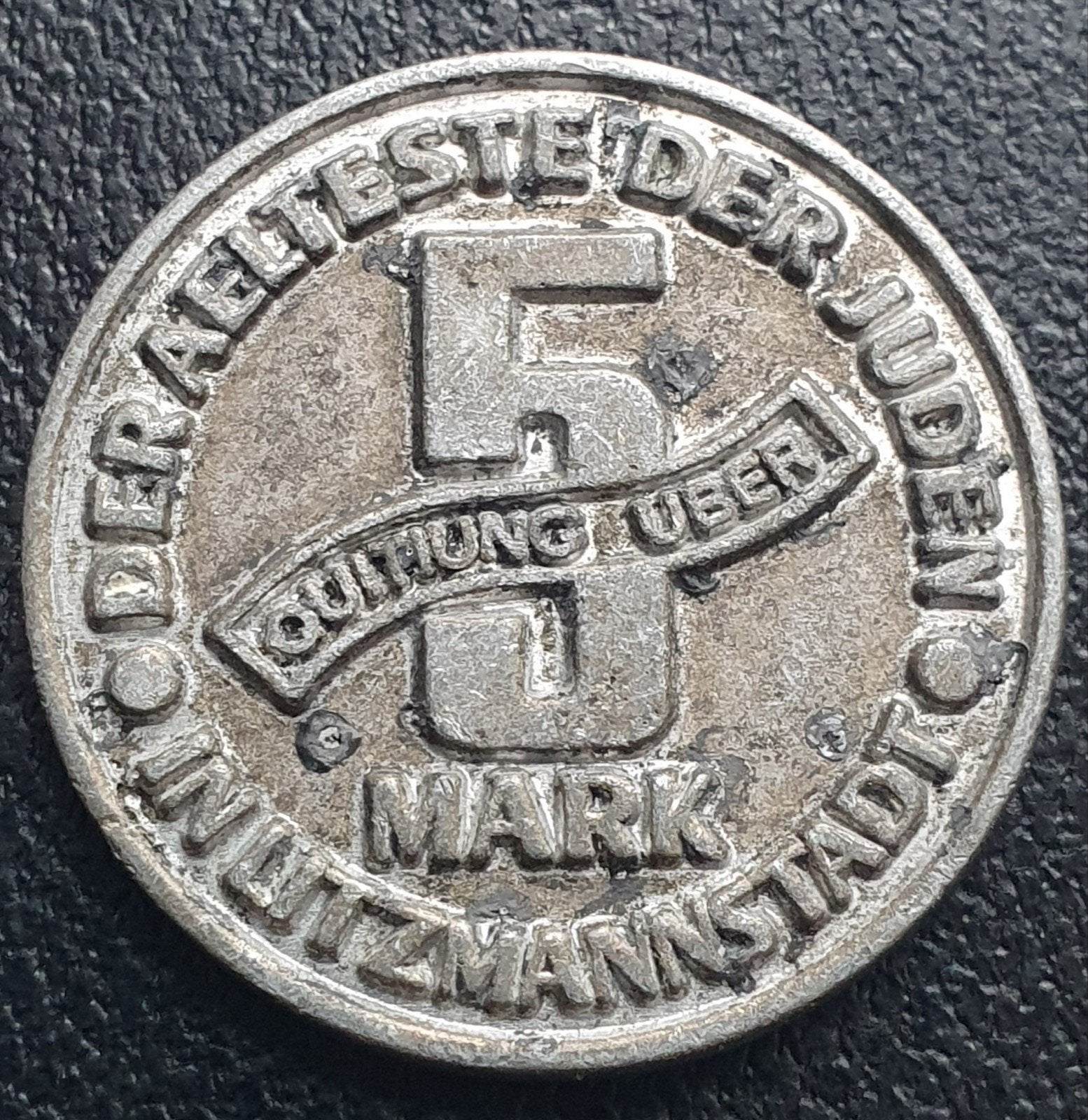 5 Mark Ghetto Litzmannstadt 1943 (Łódź), Ophalen of Verzenden, Duitsland, Losse munt