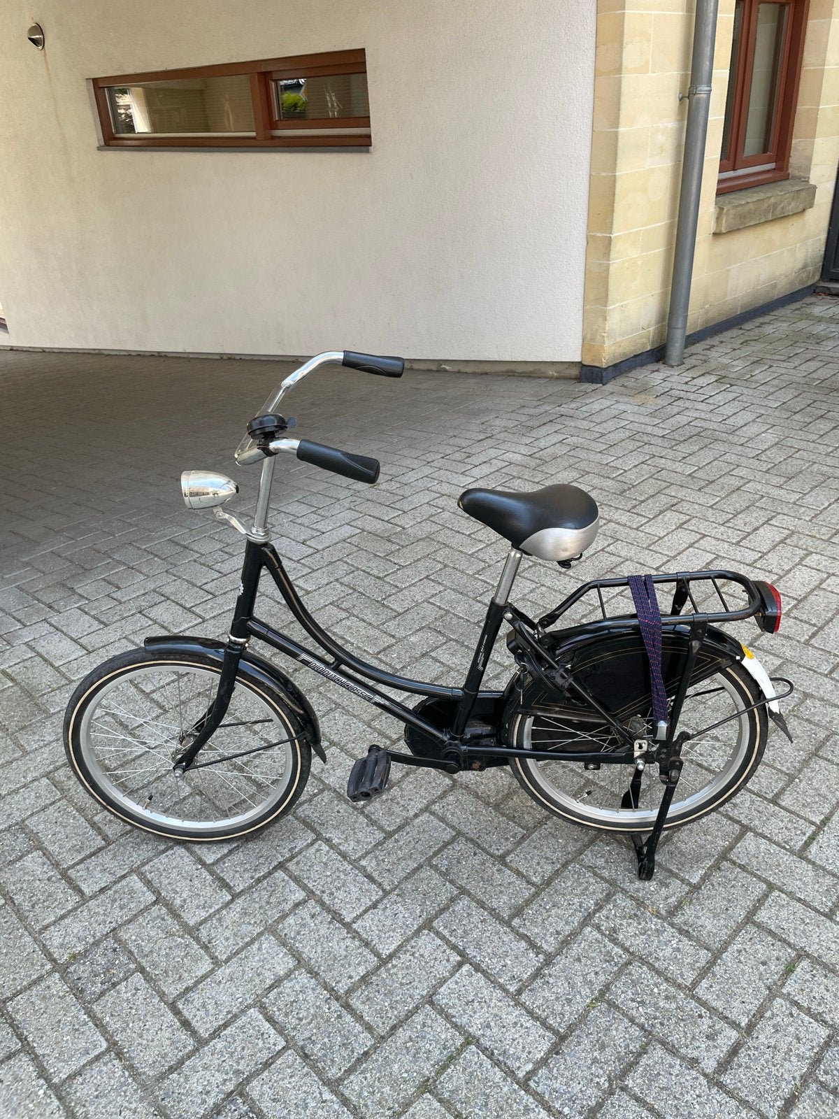 Meisjesfiets 20 inch - Zwart, Fietsen en Brommers, Fietsen | Meisjes, Ophalen, Terugtraprem, Gebruikt, Handrem