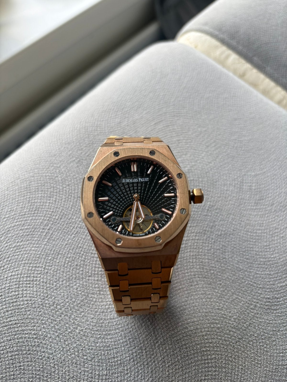 Audemars Piguet Royal Oak Hommage / Kijkje (Goudkleurig), Ophalen of Verzenden, Staal, Overige merken, Onbekend