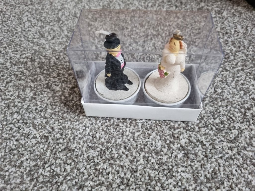 waxine kaarsjes bruid en bruidegom, Ophalen of Verzenden, Nieuw, Geboorte of Huwelijk