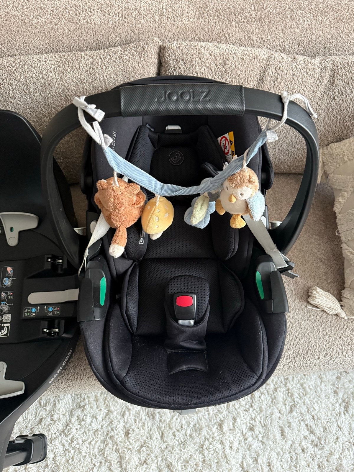 Joolz Maxi Cosi Pebble 360 + Isofix base, Kinderen en Baby's, Autostoeltjes, Gebruikt, Maxi-Cosi, 0 t/m 13 kg, Isofix, Zijbescherming