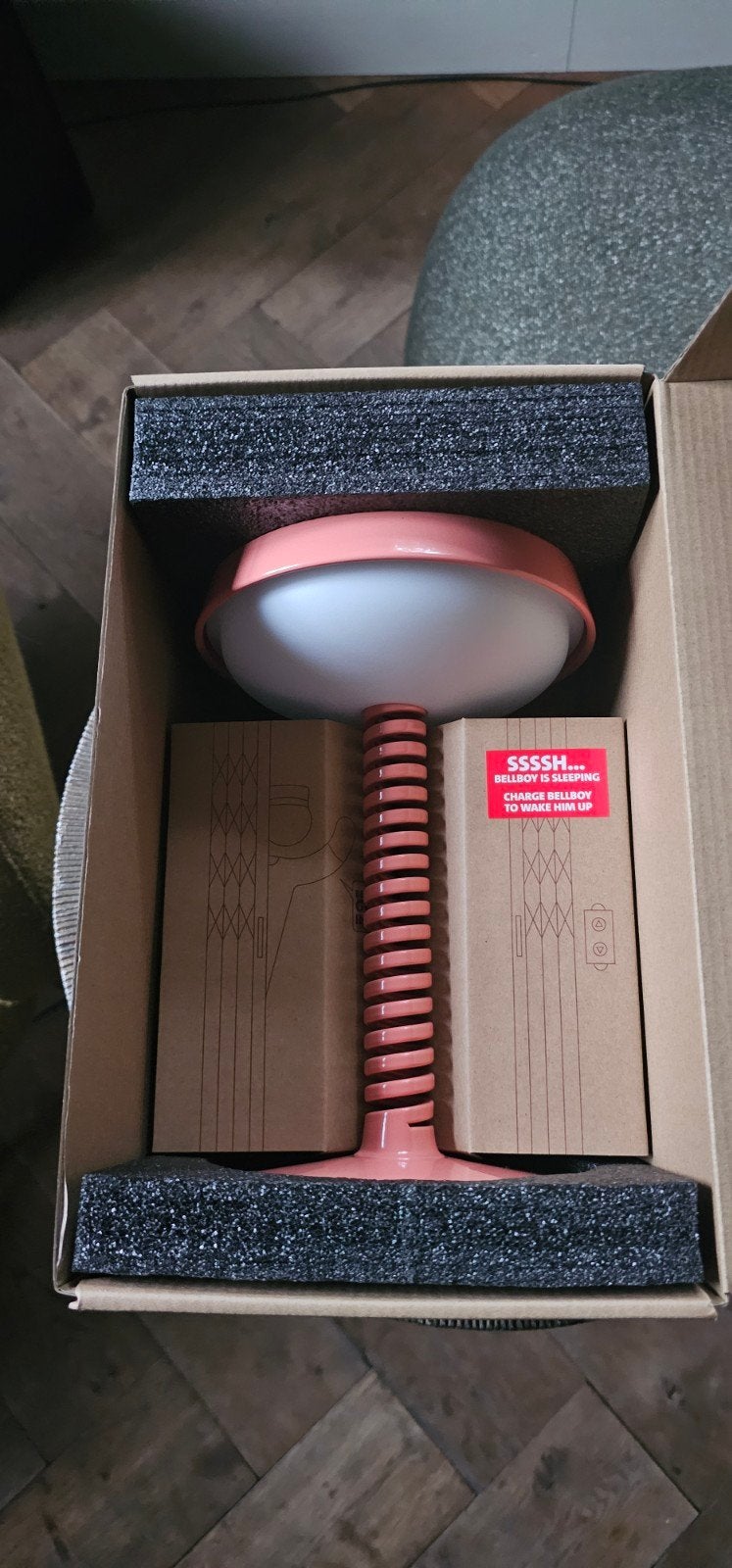 Fatboy Bellboy Tafellamp Cherry Glow - Nieuw in doos!, Kunststof, P.o box 400, Www.fatboy.com, Ophalen of Verzenden