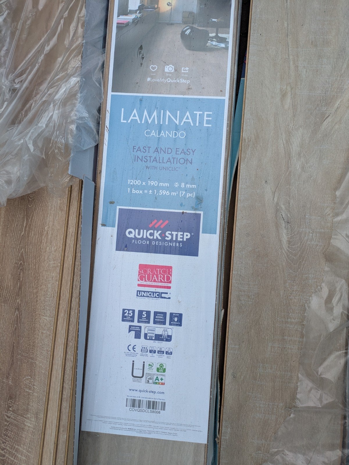 Quick-Step Calando laminaat - ca. 4,5 m², Doe-het-zelf en Verbouw, Ophalen, Nieuw, Minder dan 5 m², Hout