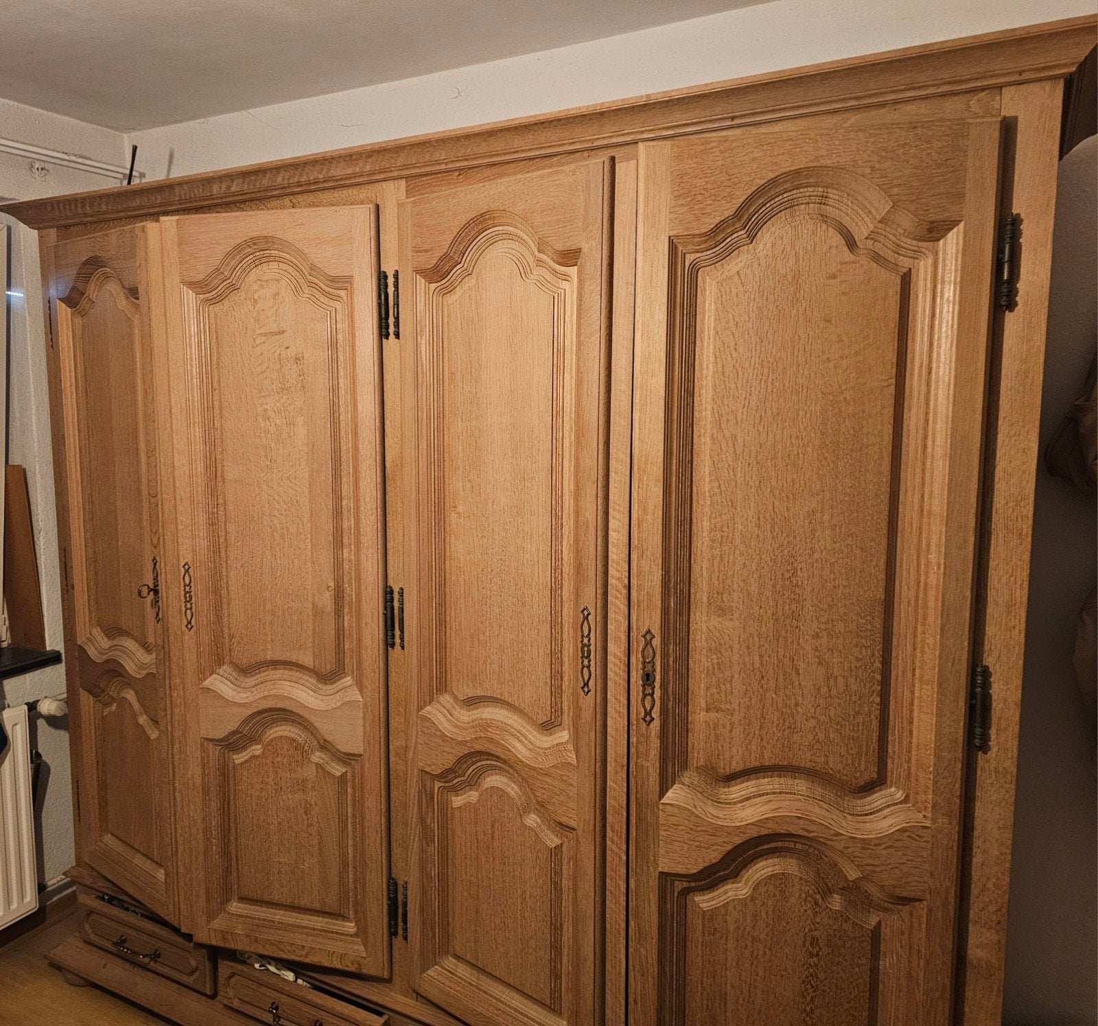 Eikenhouten slaapkamer combi, Huis en Inrichting, Ophalen, Gebruikt, Tweepersoons