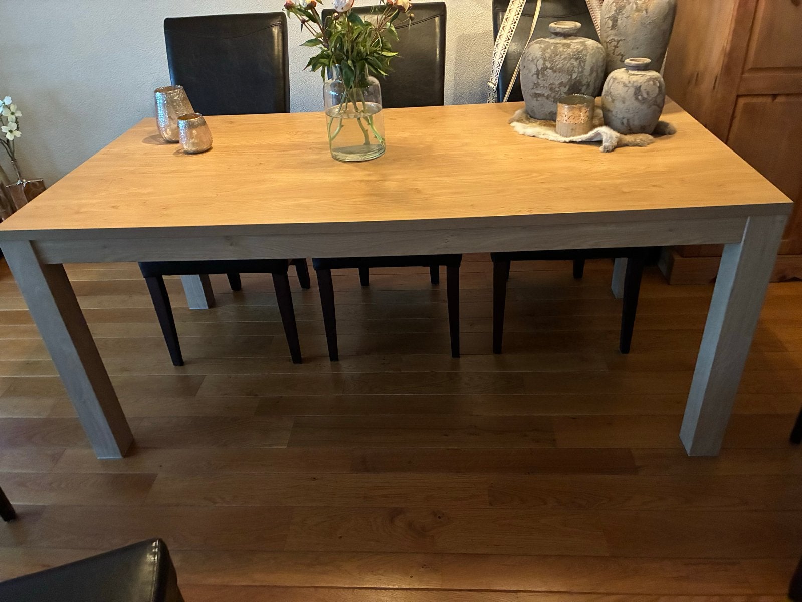 Licht Eikenhout kleur eettafel - Robuust en Stijlvol, Ophalen, Eikenhout, 50 tot 100 cm, Zo goed als nieuw