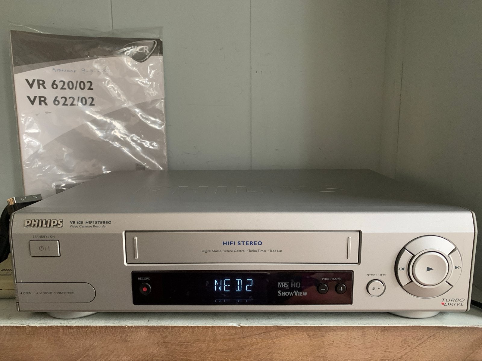 Philips VR620 HIFI STEREO VHS-speler met afstandsbediening, Ophalen of Verzenden, Gebruikt, VHS-speler of -recorder