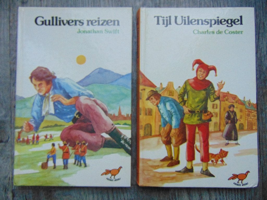 2x boek Fazant reeks :Tijl Uilenspiegel + Gullivers reizen, Ophalen of Verzenden, Zo goed als nieuw, Jonathan swift, Fictie algemeen