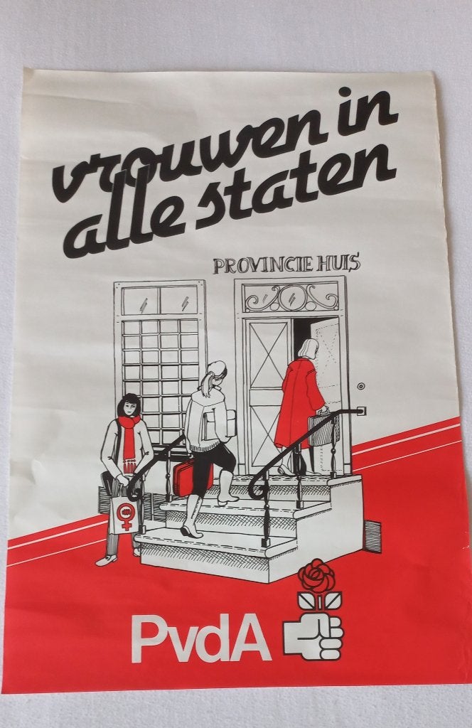 Poster pvda, Rechthoekig Staand, Ophalen of Verzenden, Zo goed als nieuw, A1 t/m A3