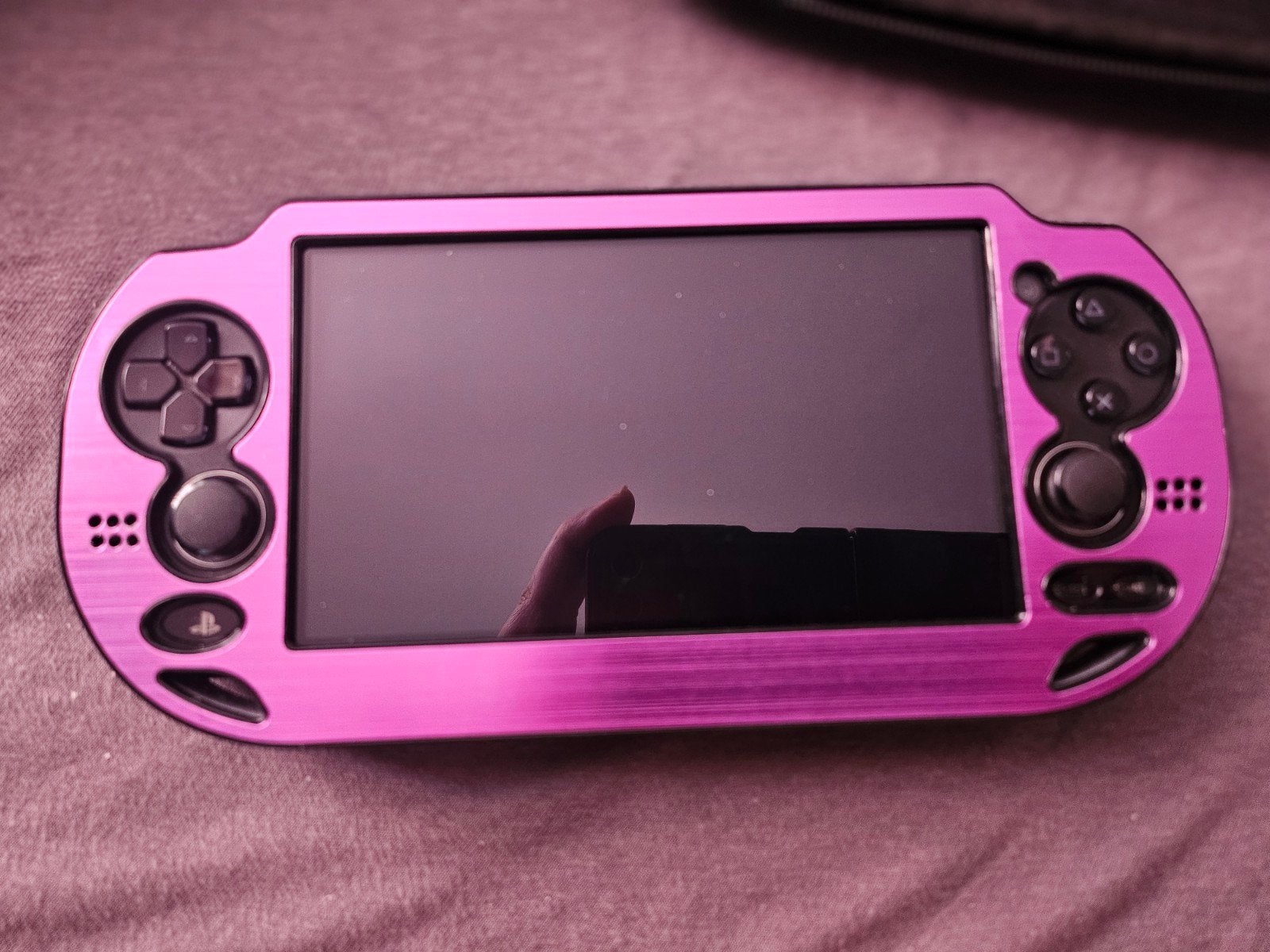 Sony PS Vita OLED PCH-1101 Roze met hoesje, Ophalen of Verzenden, Zo goed als nieuw, Zwart
