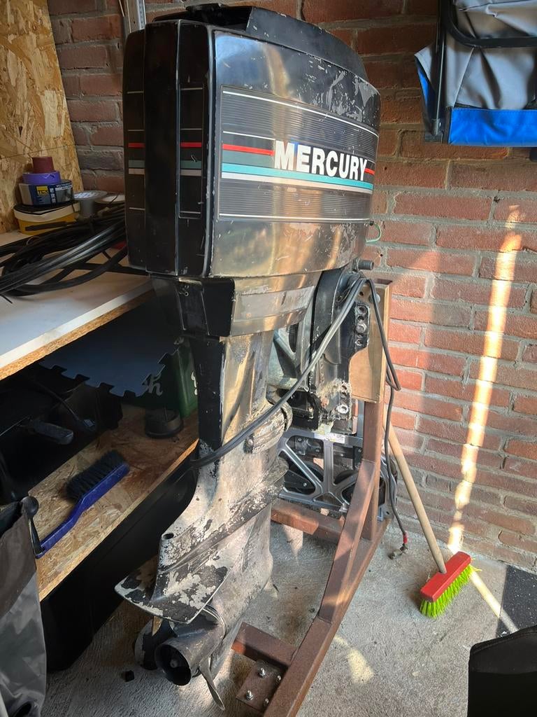 60 pk Mercury met Quicksilver afstandsbediening, Ophalen, Elektrische start, Zo goed als nieuw, 30 pk of meer