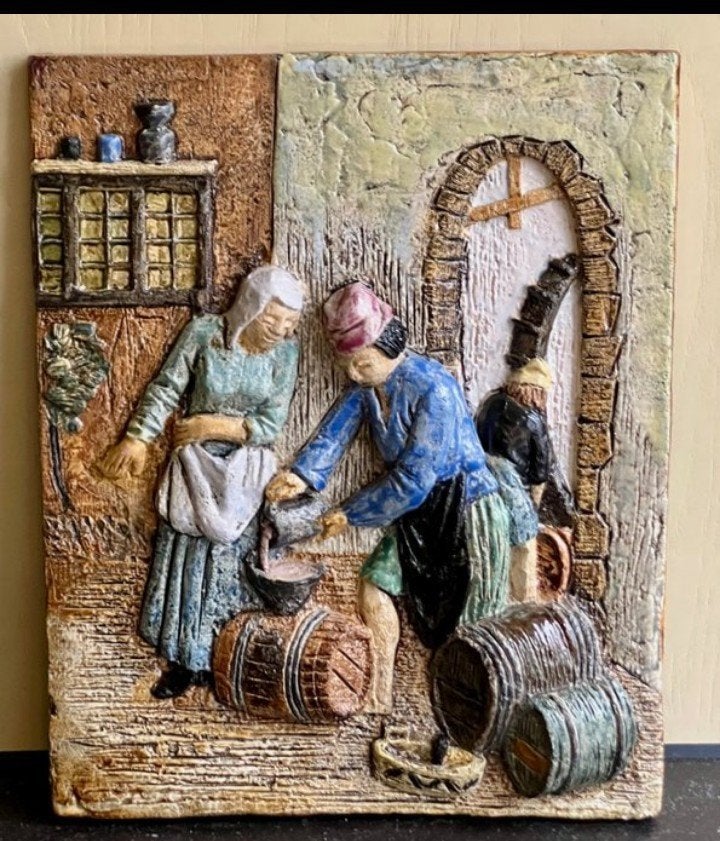 Prachtige Westraven beroepen tegel 2,5 kg 1960-1970, Antiek en Kunst, Ophalen of Verzenden