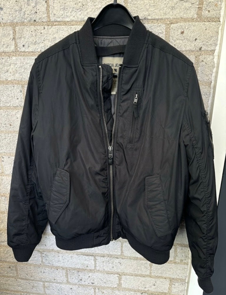 Garcia jeans zwart Bomberjack Maat L, Kleding | Heren, Ophalen of Verzenden, Zo goed als nieuw, Maat 52/54 (L), Zwart