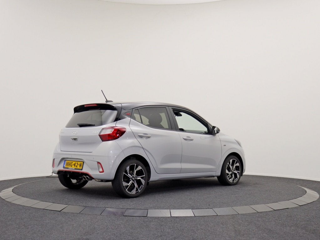 Hyundai i10 1.0 T-GDI N Line 5zits | Zwart dak | 100PK | Sto, Auto's, Automatische klimaatregeling, Stof, Gebruikt, Euro 6