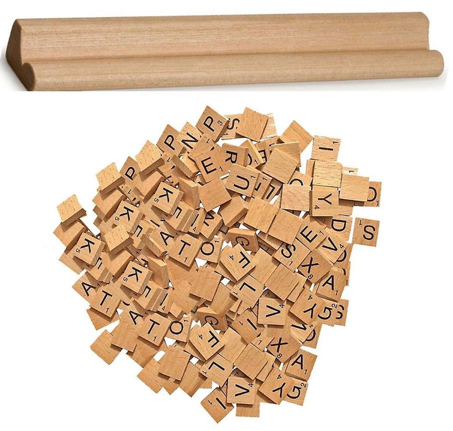 Houten Scrabble Spel Reisset 100 letters / 4 racks Nieuw!!!, Drie of vier spelers, Ophalen, Nieuw, Reisspel