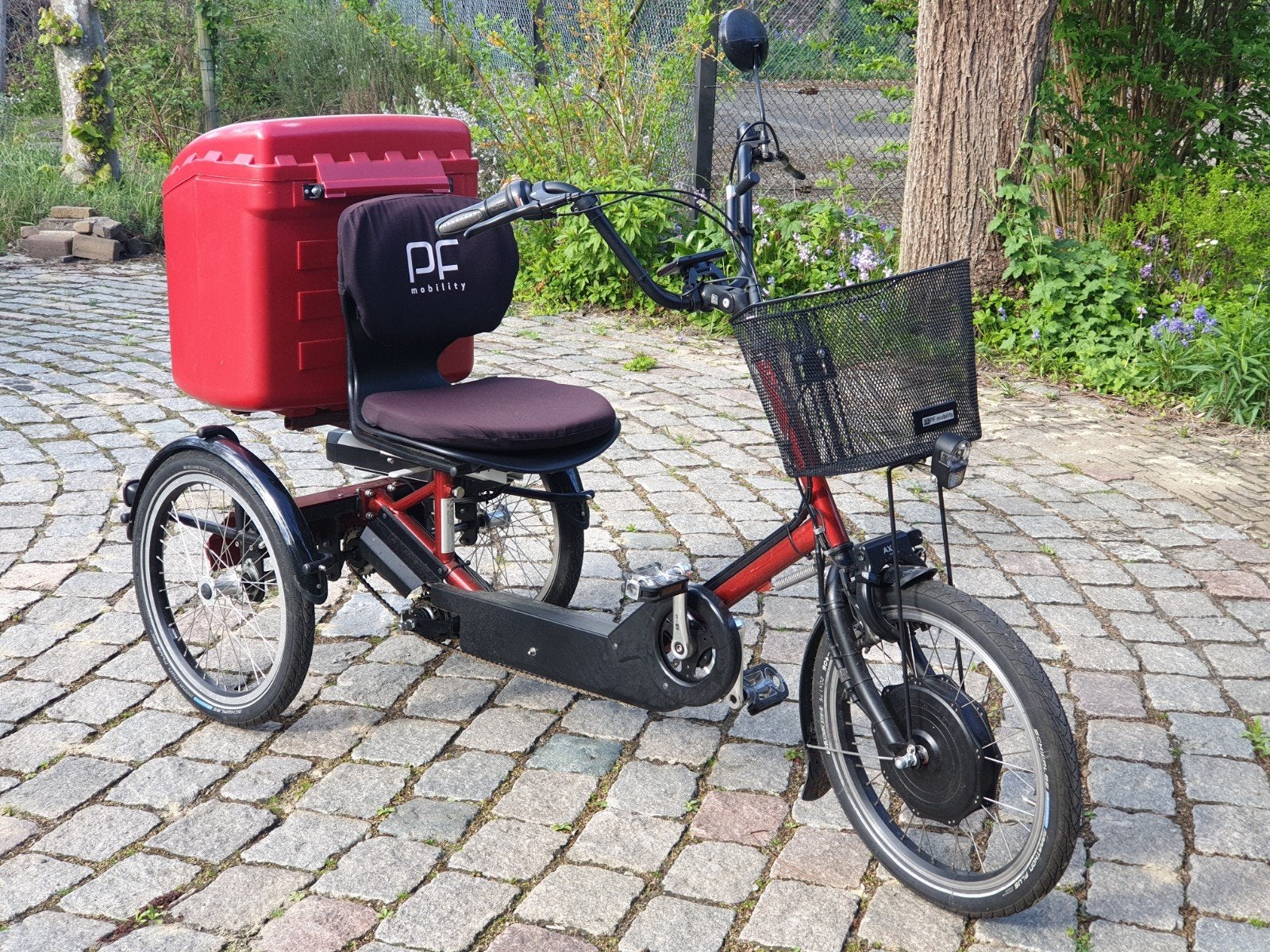 PF Mobility Disco elektrische driewieler, als nieuw en uniek, Fietsen en Brommers, Ophalen of Verzenden, Zo goed als nieuw, Schijfrem