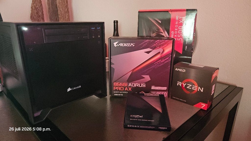 ITX desktop AMD 5800x - 16gb ddr4 4400mhz, Ophalen of Verzenden, Zo goed als nieuw, 2 TB, AMD Ryzen 7