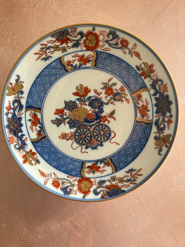 Gold Imari Handgeschilderd Decoratief Bord - Vaba Internatio, Antiek en Kunst, Ophalen of Verzenden