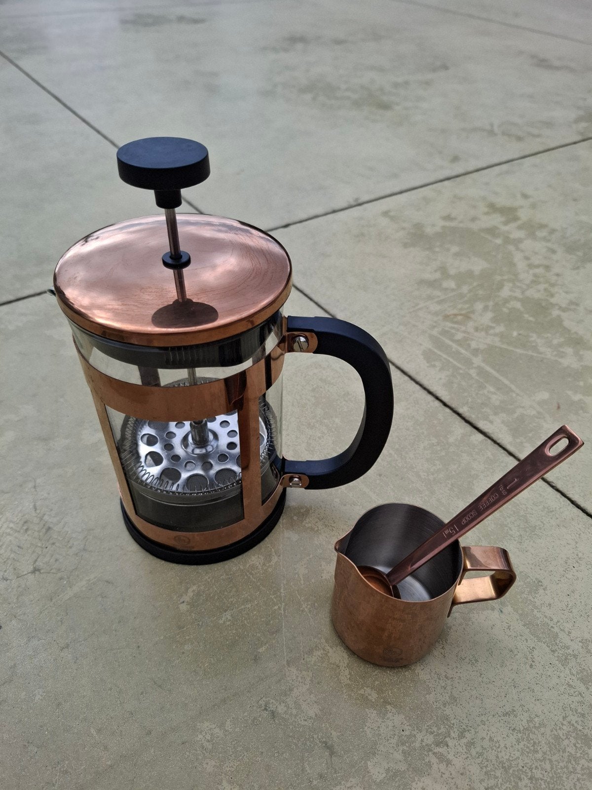 Cafetière Set Leopold Vienna Vicenza Koper, Ophalen, Overige modellen, Gemalen koffie, Zo goed als nieuw
