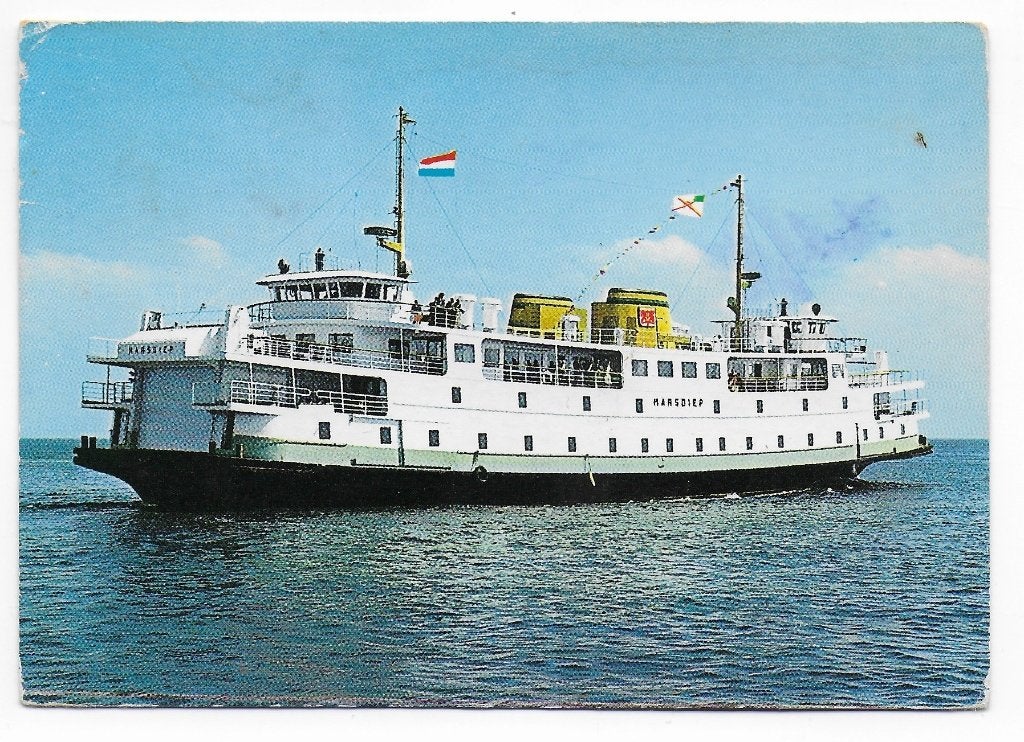 Texel Veerboot Marsdiep gelopen Ansichtkaart (B2700), Ophalen of Verzenden, 1960 tot 1980, Gelopen, Waddeneilanden
