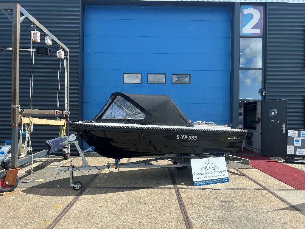 Complete sloep 4.30m + 15PK + Trailer prijs: € 11.500,-, Watersport en Boten, Tender, 15 pk, 5 m, Zo goed als nieuw