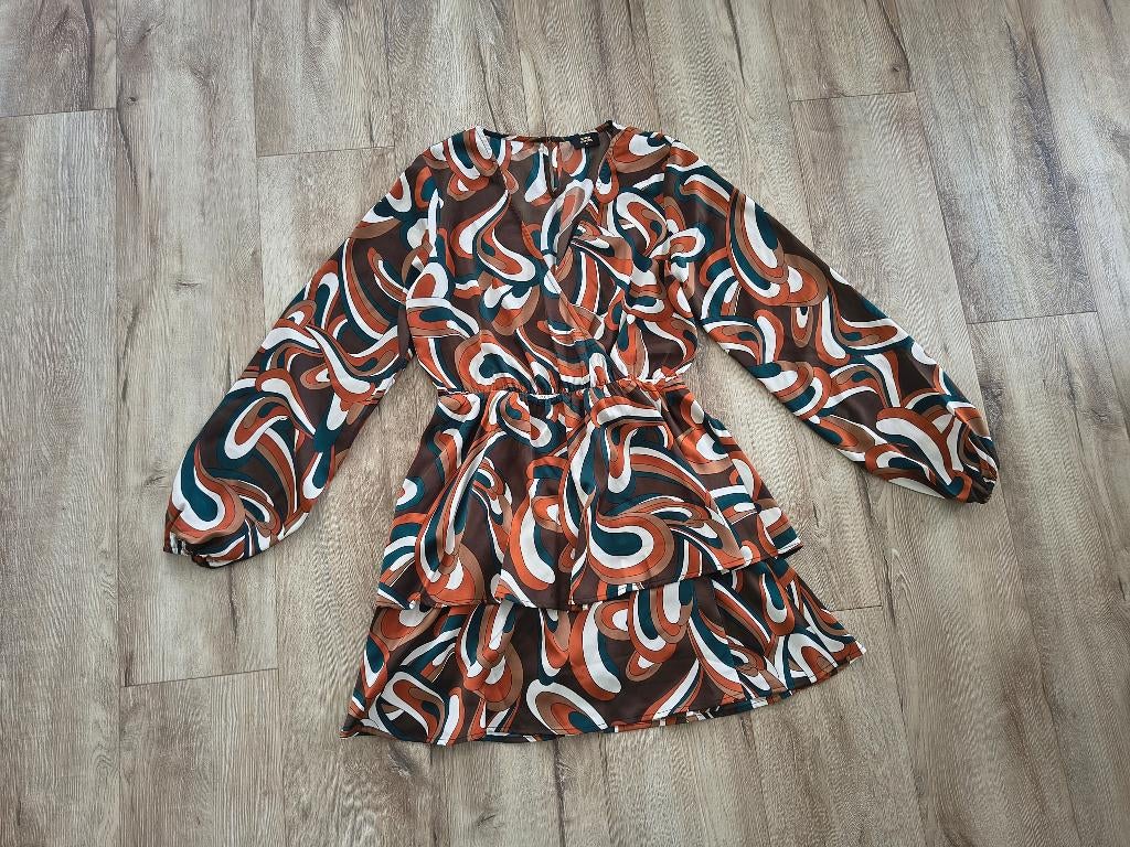 Gave retro look oranje jumpsuit Seven Sisters, M. Playsuit., Maat 38/40 (M), Onb, Oranje, Ophalen of Verzenden
