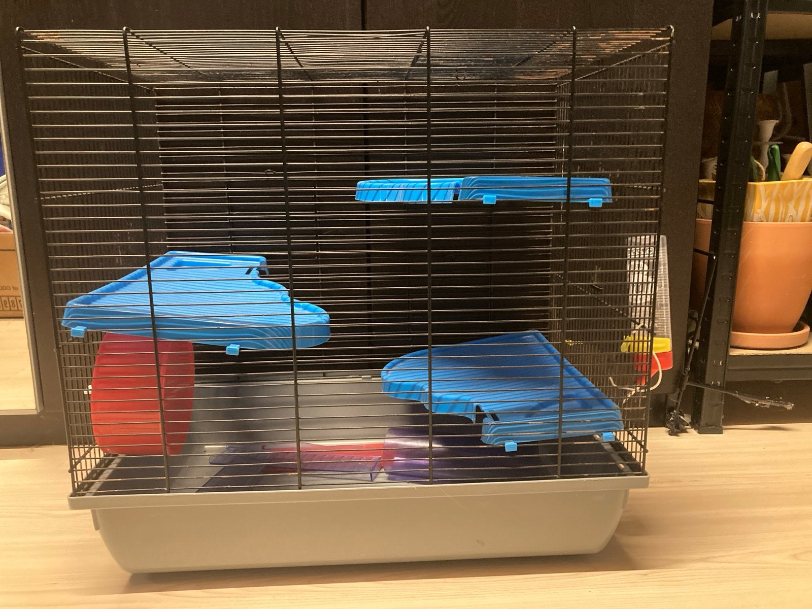 Hamsterkooi met drinkfles, Dieren en Toebehoren, Minder dan 60 cm, Kooi, Gebruikt, Minder dan 75 cm