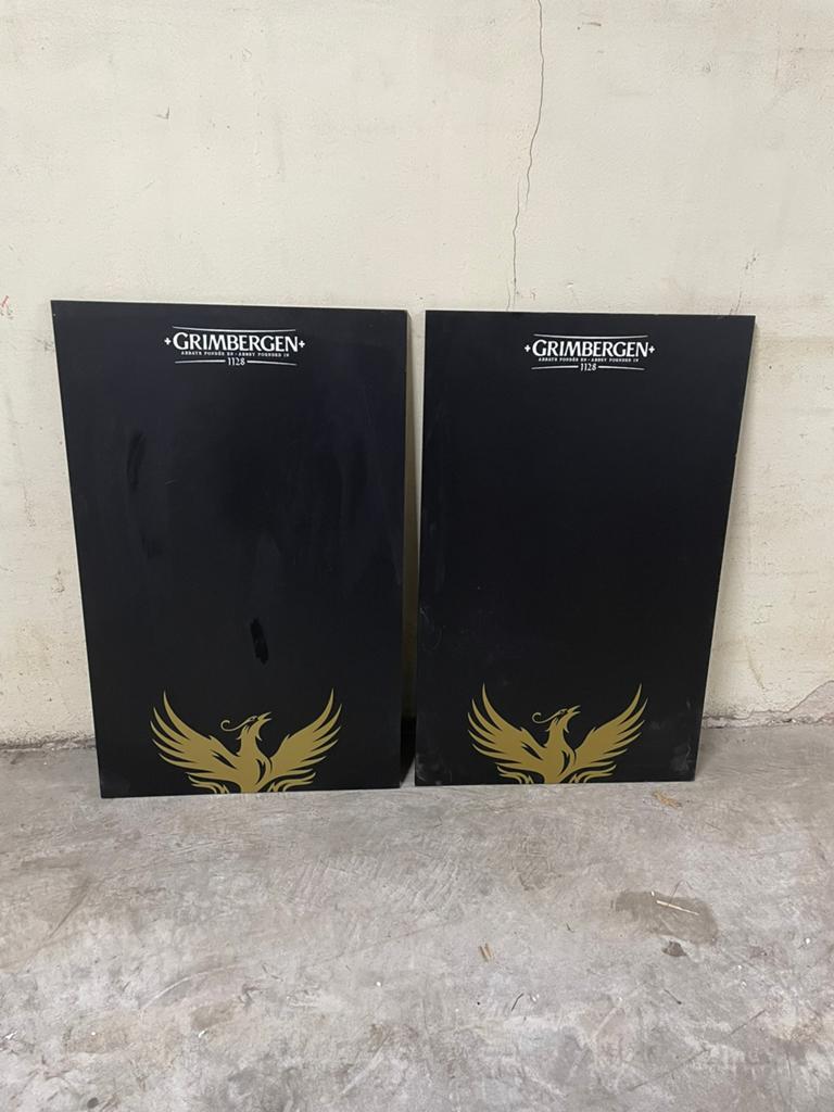 Grimbergen reclamebord - krijtbord €5,00 p/stuk, Ophalen of Verzenden, Nieuw, Reclamebord