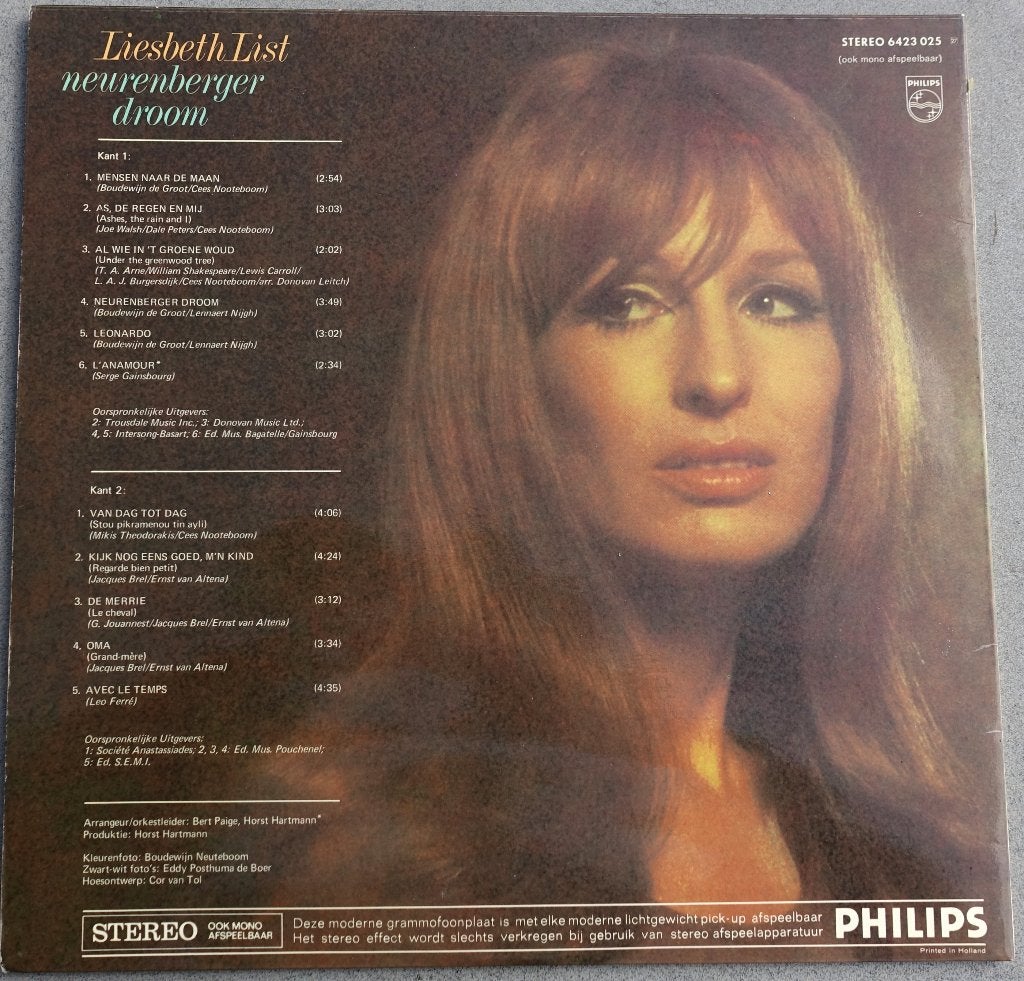 Liesbeth List - Neurenberger Droom LP (Pop, 1969), LP, Gebruikt, Pop, 12 inch