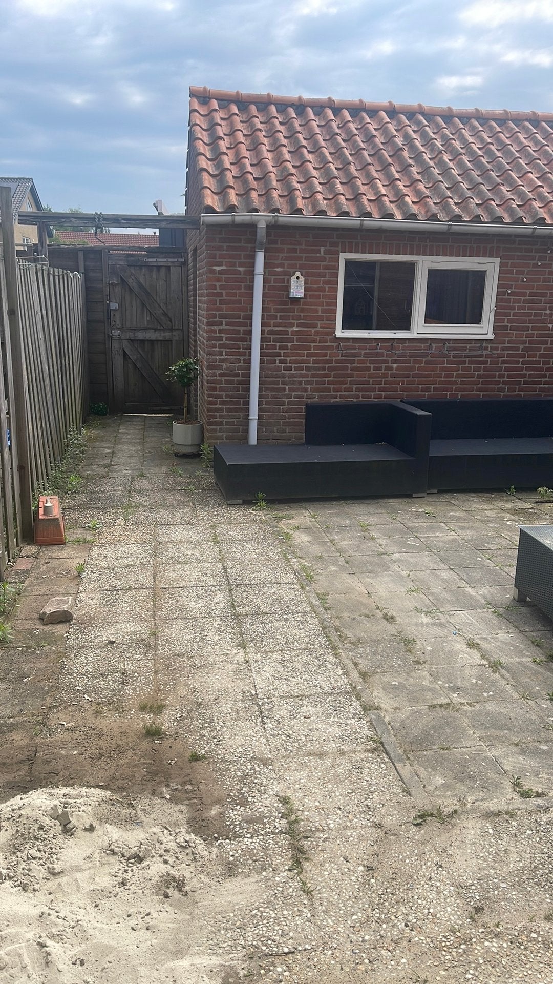 Gratis stoeptegels, grindtegels tuintegels +- 35m2, Tuin en Terras, Tegels en Klinkers, Ophalen of Verzenden, Gebruikt, Beton