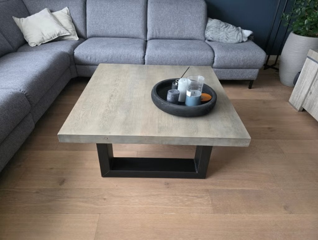 Luxe Designtafel WEG=WEG PRIJS ivm verhuizen, Ophalen, Luxe design, 50 tot 100 cm, Vierkant