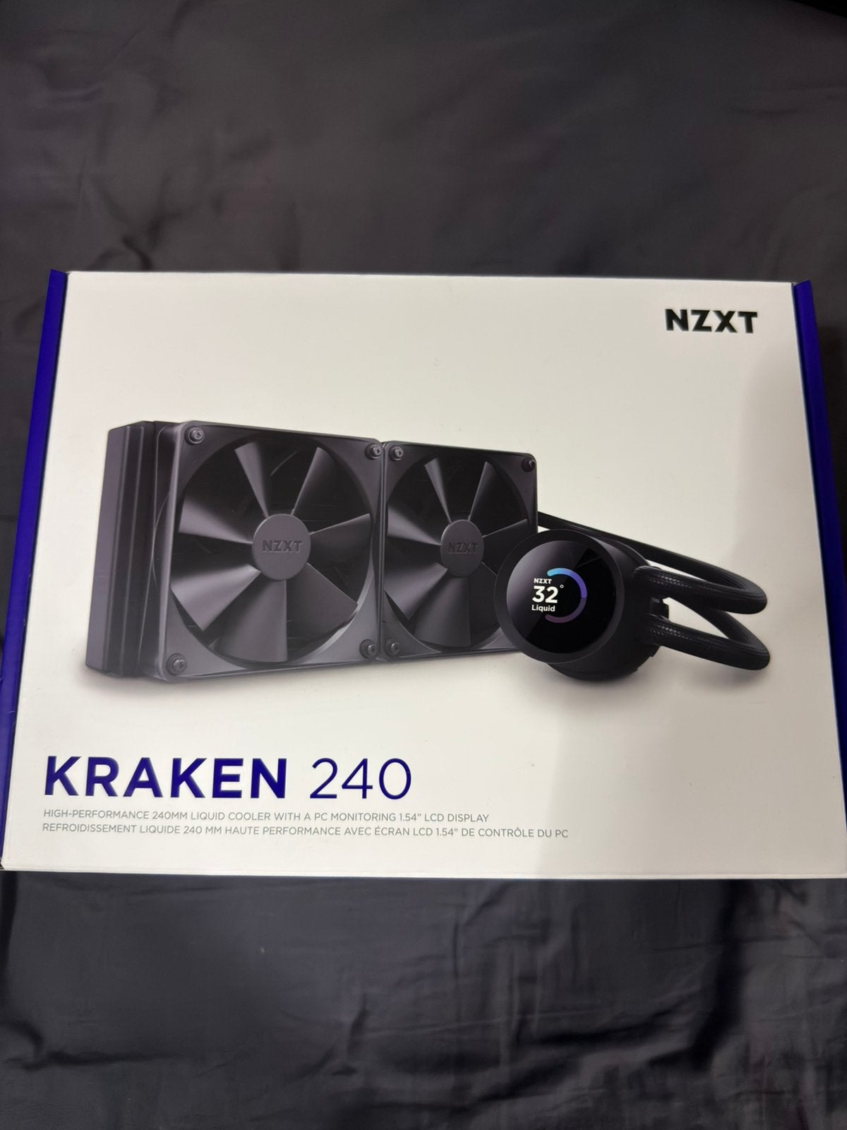 NIEUW NZXT Kraken 240mm Zwart AIO liquid cooler met LCD., Ophalen of Verzenden, Nieuw, Waterkoeling