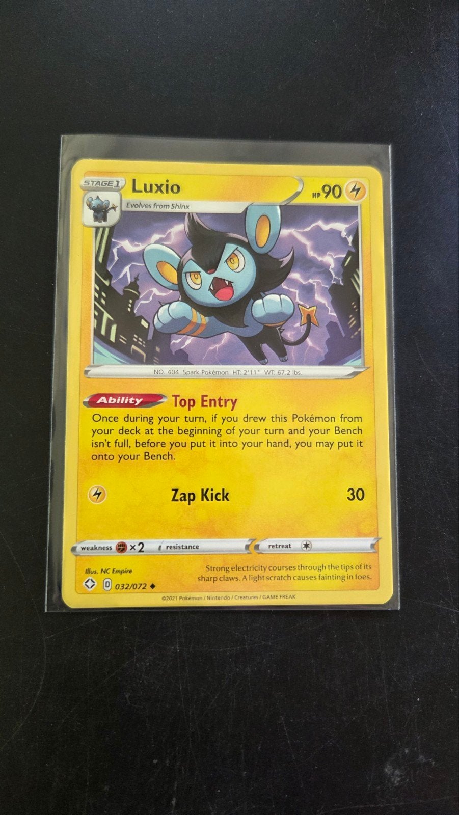 Luxio 032/072 - Shining Fates Pokémon Kaart, Verzenden, Zo goed als nieuw, Losse kaart