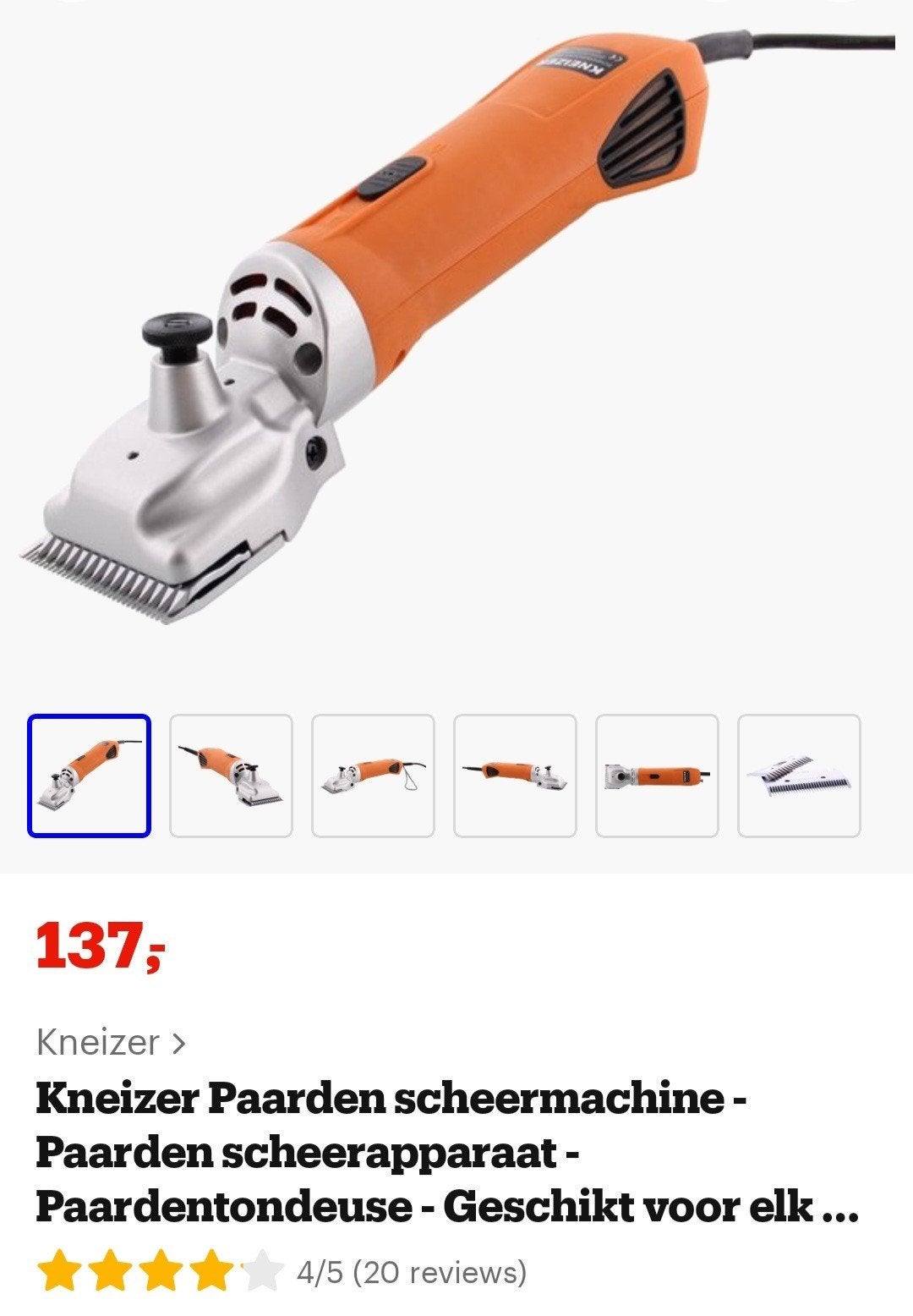 scheerapparaat voor paarden, Ophalen of Verzenden, Zo goed als nieuw